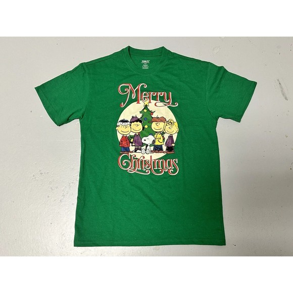 Charlie Brown and the peanuts merry Christmas t shirt mens size Large - Picture 1 of 4